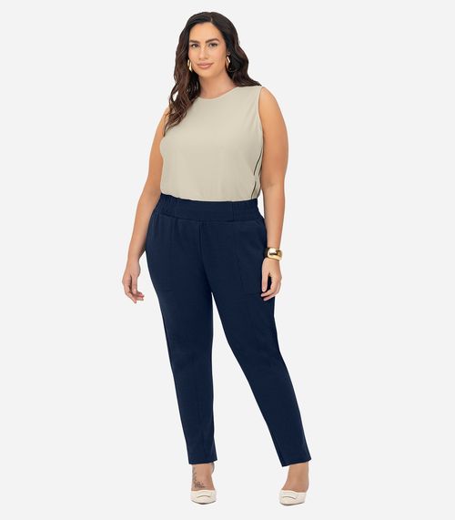 Calça Plus Size Secret Glam Azul