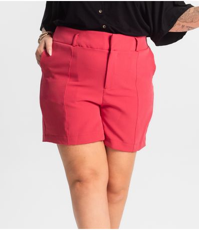 Shorts Feminino Alfaiate Secret Glam Vermelho