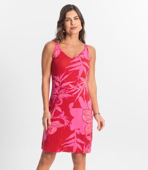 Vestido Estampado Rovitex Rosa