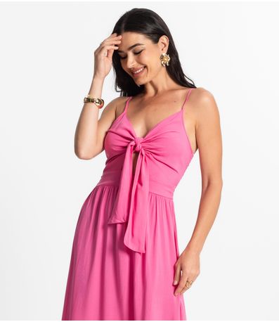 Vestido Longo Feminino Alcinha Com Nó Style Box Vermelho