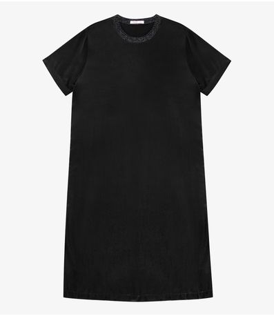 Vestido Super Midi Plus Size Secret Glam Preto