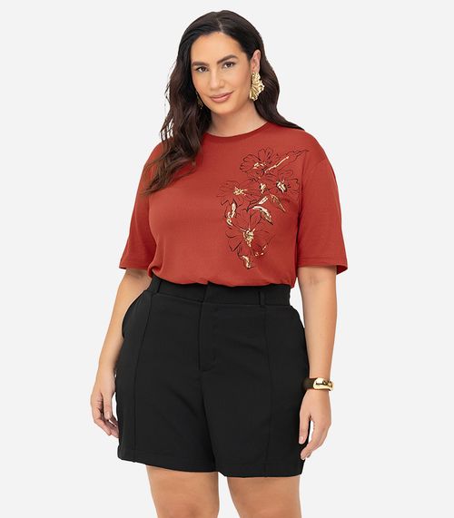 Shorts Feminino Alfaiate Secret Glam Preto