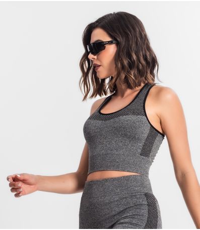 Top Fitness Seamless Sem Bojo Style Box Preto