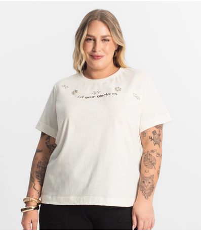 Blusa Feminina Plus Size Secret Glam Bege