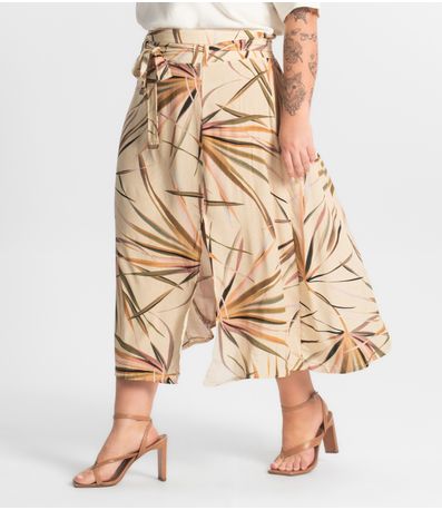 Saia Super Midi Secret Glam Bege