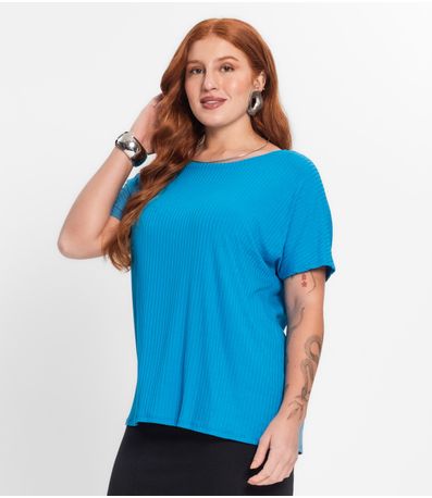 Blusa Feminina Plus Size Secret Glam Azul