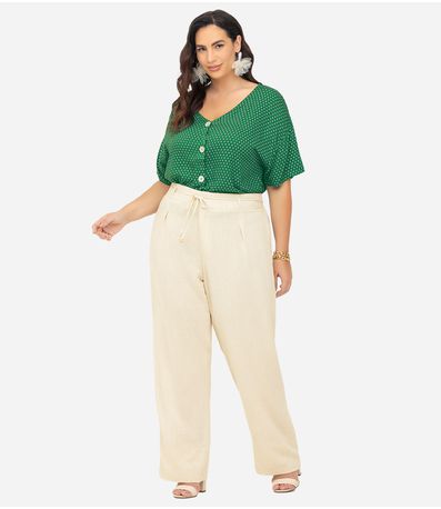 Calça Feminina Reta Secret Glam Bege