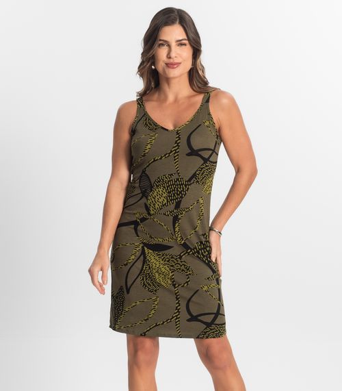 Vestido Estampado Rovitex Verde