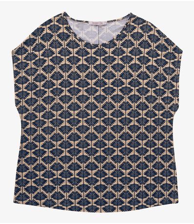 Blusa Manga Morcego Plus Size Secret Glam Marrom