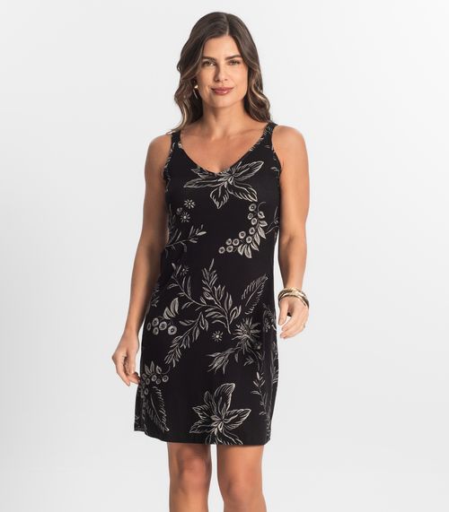 Vestido Viscose Creponada Select Preto