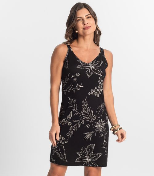 Vestido Viscose Creponada Select Preto