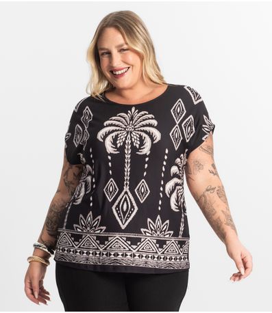 Blusa Feminina Manga Morcego Secret Glam Preto