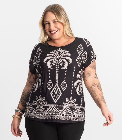 Blusa Feminina Manga Morcego Secret Glam Preto