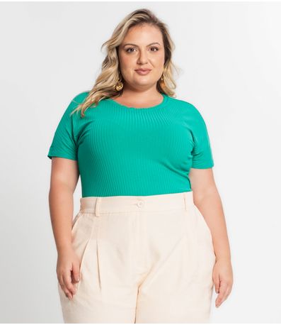 Blusa Feminina Plus Size Secret Glam Verde