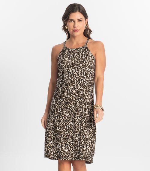Vestido Curto Visco Bali Select Bege