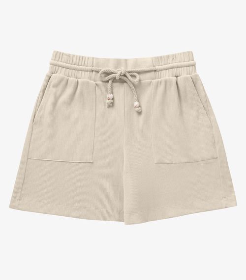 Bermuda Feminina Moletinho Secret Glam Bege