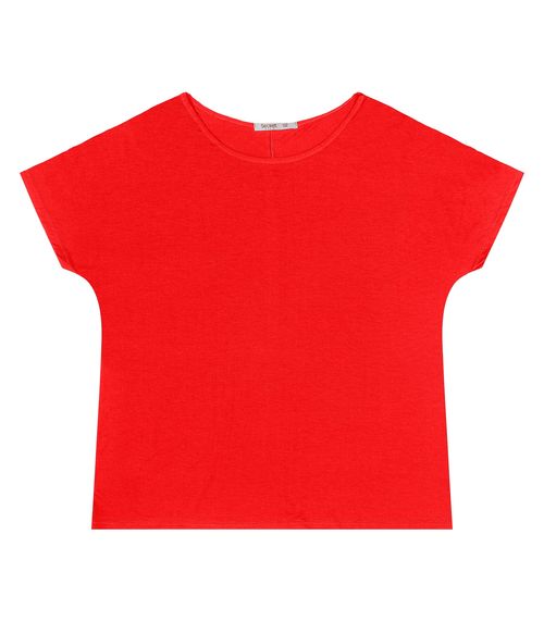 Blusa Manga Curta Feminina Plus Size Secret Glam Laranja