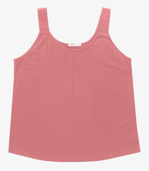 Blusa De Alça Feminina Plus Size Secret Glam Rosa