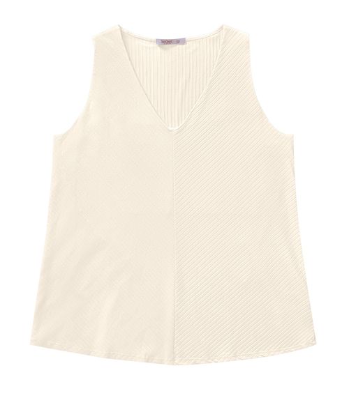 Regata Feminina Plus Size Secret Glam Bege