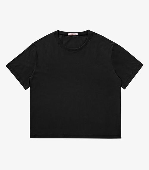 Blusa Manga Curta Plus Size Secret Glam Preto