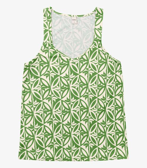 Regata Nadador Estampada Feminina Verde