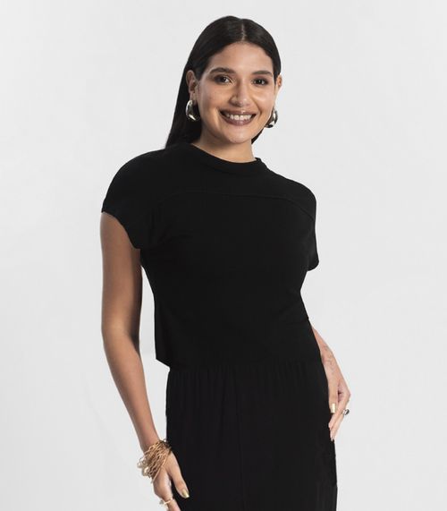 Conjunto Blusa Com Saia Rovitex Preto
