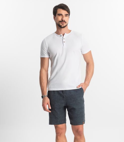 Bermuda Masculina Com Elástico E Bolsos Shift Cinza