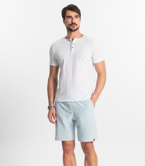 Bermuda Masculina Com Elástico E Bolsos Shift Azul