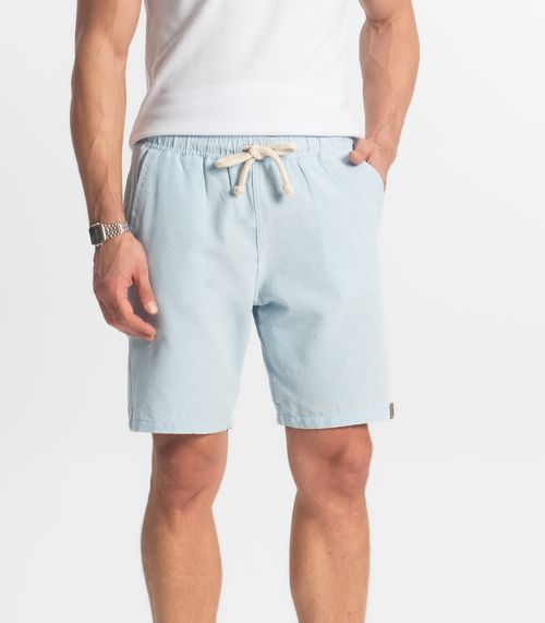 Bermuda Masculina Com Elástico E Bolsos Shift Azul