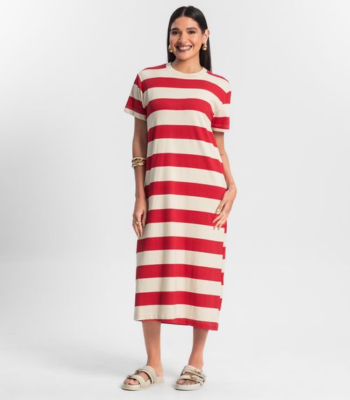 Vestido Super Midi Rovitex Vermelho