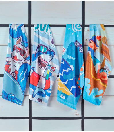 Toalha De Praia Infantil Bene Casa Azul