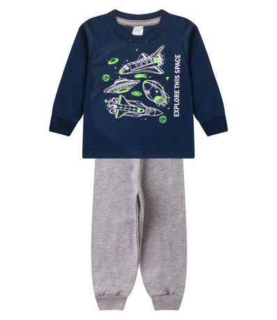 Conjunto Infantil Menino Meia Estação Kappes Azul