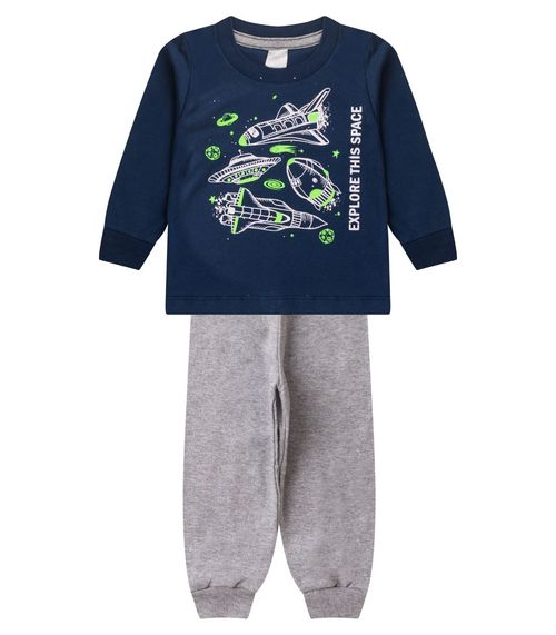 Conjunto Infantil Menino Meia Estação Kappes Azul
