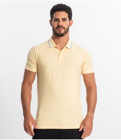 Polo Masculina Básica Lisas Select Amarelo