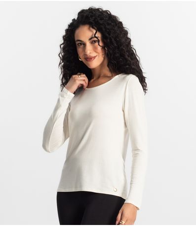 Blusa Feminina Manga Longa Rovitex Bege