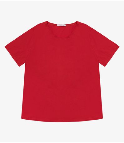 Blusa Básica Plus Size Secret Glam Vermelho