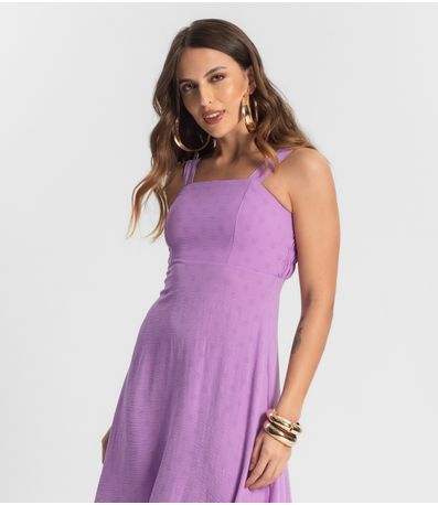 Vestido Midi De Alça Endless Roxo