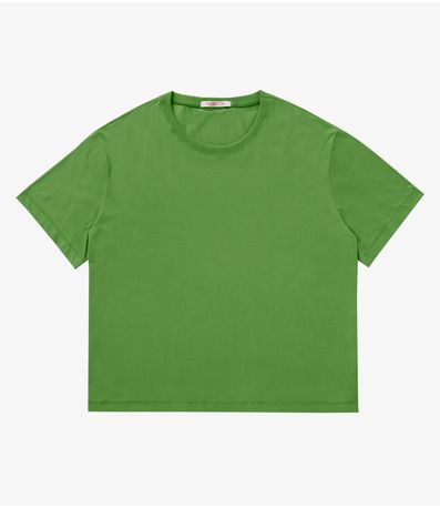 Blusa Manga Curta Plus Size Secret Glam Verde
