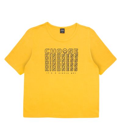 Blusa Juvenil Feminina Kindness Select Amarelo