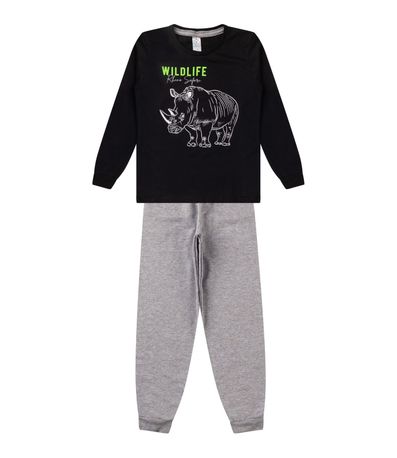 Conjunto Infantil Menino Meia Estação Kappes Preto
