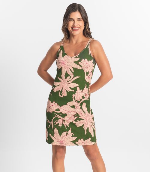 Vestido Estampado Rovitex Verde