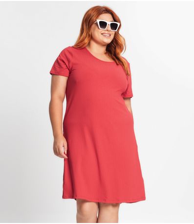 Vestido Feminino Plus Size Secret Glam Vermelho