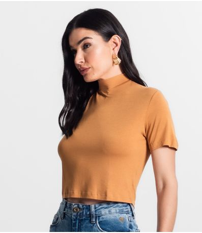 Blusa Feminina Gola Alta Select Laranja