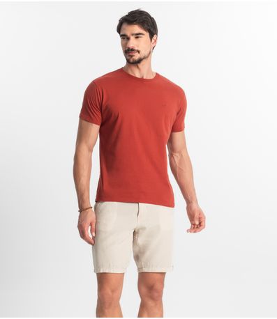 Bermuda Maculina Com Passantes e Bolsos Shift Branco