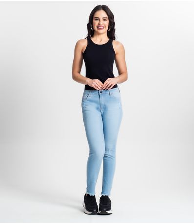 Calça Feminina Jeans Skinny Loom Azul