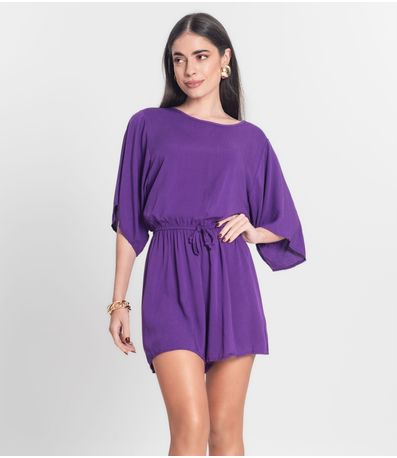 Macaquinho Feminino Viscose Infinita Cor Roxo