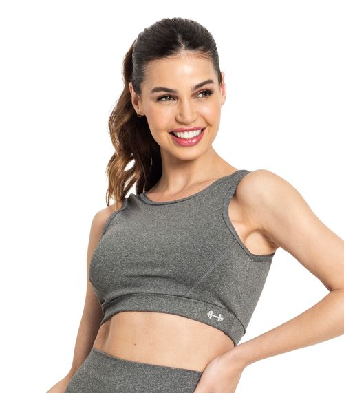 Top Feminino Sem Bojo FTK Fitness Cinza