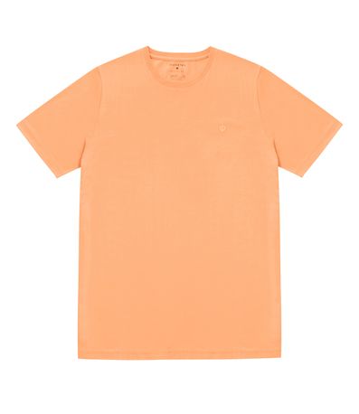 Camiseta Masculina Básica Meia Malha Diametro Laranja