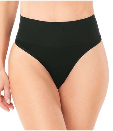 Calcinha Tanga Cós Alto Sem Costura Zee Rucci Preto