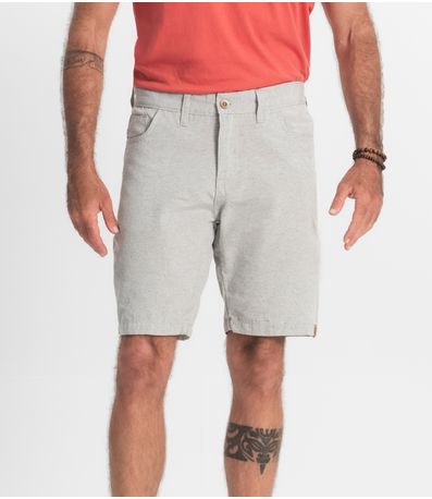 Bermuda Masculina Com Bolsos e Passantes Shift Cinza